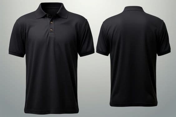 1200 GMS HIGH QUALITY POLO BLACK